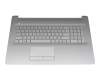 Tastatur inkl. Topcase DE (deutsch) silber/silber mit Backlight original für HP 17-by3000