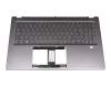 Tastatur inkl. Topcase DE (deutsch) grau/grau mit Backlight original für Acer Swift 3 (SF316-51)