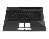 Tastatur inkl. Topcase DE (deutsch) schwarz/schwarz/transparent/grau mit Backlight original für Asus ROG Strix SCAR 15 G533QM