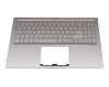 Tastatur inkl. Topcase SF (schweiz-französisch) silber/silber mit Backlight original für Asus ZenBook 15 UX533FD