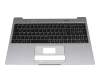 Tastatur inkl. Topcase DE (deutsch) schwarz/grau mit Backlight für Emdoor NS16TGR