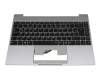 Tastatur inkl. Topcase DE (deutsch) schwarz/grau mit Backlight für Emdoor NS14AR