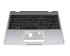 Tastatur inkl. Topcase DE (deutsch) schwarz/grau mit Backlight für Emdoor YM14CM