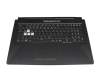 Tastatur inkl. Topcase DE (deutsch) schwarz/transparent/schwarz mit Backlight original für Asus TUF Gaming A17 FA706QR