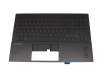 Tastatur inkl. Topcase DE (deutsch) schwarz/schwarz mit Backlight original für HP Omen 15-ek0000
