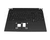 Tastatur inkl. Topcase DE (deutsch) schwarz/schwarz mit Backlight original für Medion Erazer Major X10 (N68630)