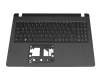 Tastatur inkl. Topcase DE (deutsch) schwarz/schwarz mit Backlight original für Acer TravelMate P2 (P215-53)