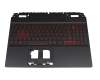Tastatur inkl. Topcase DE (deutsch) schwarz/schwarz mit Backlight original für Acer Nitro 5 (AN515-46)