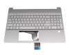 Tastatur inkl. Topcase DE (deutsch) silber/silber original für HP 15s-eq3000