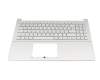 13NB0ZT1P02011 Original Asus Tastatur inkl. Topcase DE (deutsch) weiß/silber mit Backlight
