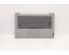 5CB1A14058 Lenovo Gehäuseoberseite C81YM Kunststoff Silber ohne Fingerabdrucksensor, ohne Hintergrundbeleuchtete Tastatur, Belgisch