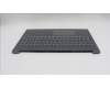Lenovo 5CB1U59316 C-Cover with keyboard, German, Luna Grey, Backlight, 4CELL, UK