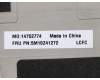 Lenovo 5M10Z41272 MECH_ASM CCov BL KBD EURO_ENG US(LTN)BK