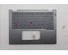 Lenovo 5M11S29908 C-Abdeckung mit Tastatur, Arabisch, Luna-Grau, Hintergrundbeleuchtung, Wärmekontaktnieten, US