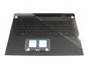 6037B0232413 Original Asus Tastatur inkl. Topcase DE (deutsch) schwarz/schwarz/transparent/grau mit Backlight