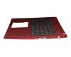6B.H5AN2.014 Original Acer Tastatur inkl. Topcase DE (deutsch) schwarz/rot mit Backlight