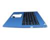 6B.HS6N2.014 Original Acer Tastatur inkl. Topcase DE (deutsch) schwarz/blau