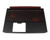 6B.Q5AN2.012 Original Acer Tastatur inkl. Topcase DE (deutsch) schwarz/schwarz/rot mit Backlight