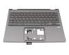 6BA6XN70083 Original Acer Tastatur inkl. Topcase DE (deutsch) dunkelgrau/grau