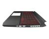 6BQ7KN2051 Original Acer Tastatur inkl. Topcase FR (französisch) schwarz/schwarz mit Backlight
