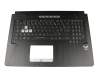 90NR02A2-R31FR0 Original Asus Tastatur inkl. Topcase FR (französisch) schwarz/schwarz mit Backlight