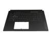 90NR0CS5-R31GE0 Original Asus Tastatur DE (deutsch) schwarz/transparent mit Backlight
