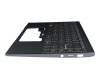 957-14C412E-C06 Original MSI Tastatur inkl. Topcase DE (deutsch) grau/grau mit Backlight