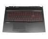 95717E74EC02 Original MSI Tastatur inkl. Topcase DE (deutsch) schwarz/schwarz mit Backlight Red Backlight