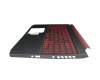 AP2K1000411-HA25 Original Acer Tastatur inkl. Topcase DE (deutsch) schwarz/schwarz/rot mit Backlight