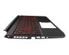 Acer Nitro 5 (AN515-44) Original Tastatur inkl. Topcase FR (französisch) schwarz/schwarz mit Backlight