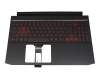 Acer Nitro 5 (AN515-55) Original Tastatur inkl. Topcase DE (deutsch) schwarz/rot/schwarz mit Backlight (Geforce1650)