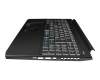 Acer Predator Helios 300 (PH315-53) Original Tastatur inkl. Topcase DE (deutsch) schwarz/weiß/schwarz mit Backlight (Anschlusskabel 16mm)
