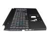 Acer Predator Helios 300 (PH315-53) Original Tastatur inkl. Topcase DE (deutsch) schwarz/weiß/schwarz mit Backlight (Anschlusskabel 29mm)
