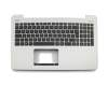 Asus A555UB Original Tastatur inkl. Topcase DE (deutsch) schwarz/silber