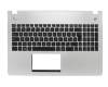 Asus N56VJ Original Tastatur inkl. Topcase FR (französisch) schwarz/silber mit Backlight