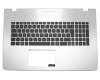 Asus N76V Original Tastatur inkl. Topcase FR (französisch) schwarz/silber mit Backlight