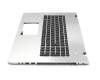Asus N76VB Original Tastatur inkl. Topcase FR (französisch) schwarz/silber mit Backlight