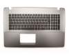 Asus Pro Essential P750LB Original Tastatur inkl. Topcase FR (französisch) schwarz/silber