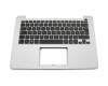 Asus R301LA Original Tastatur inkl. Topcase FR (französisch) schwarz/silber