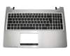 Asus R505CM Original Tastatur inkl. Topcase SLO (slowakisch) schwarz/silber