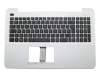 Asus R556LB Original Tastatur inkl. Topcase FR (französisch) schwarz/silber