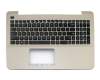 Asus R556LB Original Tastatur inkl. Topcase US (englisch) schwarz/champagner