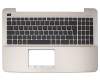 Asus R556LJ Original Tastatur inkl. Topcase DE (deutsch) schwarz/gold