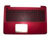 Asus R556LJ Original Tastatur inkl. Topcase DE (deutsch) schwarz/rot