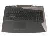Asus ROG G703GX Original Tastatur inkl. Topcase DE (deutsch) schwarz/schwarz mit Backlight - ohne Lautsprecher -