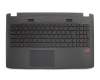 Asus ROG GL552VW Original Tastatur inkl. Topcase FR (französisch) schwarz/schwarz mit Backlight