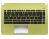Asus S401A Original Tastatur inkl. Topcase DE (deutsch) schwarz/grün