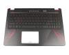 Asus TUF FX570UD Original Tastatur inkl. Topcase DE (deutsch) schwarz/schwarz mit Backlight