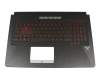 Asus TUF FX705DY Original Tastatur inkl. Topcase DE (deutsch) schwarz/rot/schwarz mit Backlight
