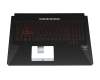 Asus TUF FX705GM Original Tastatur inkl. Topcase FR (französisch) schwarz/rot/schwarz mit Backlight